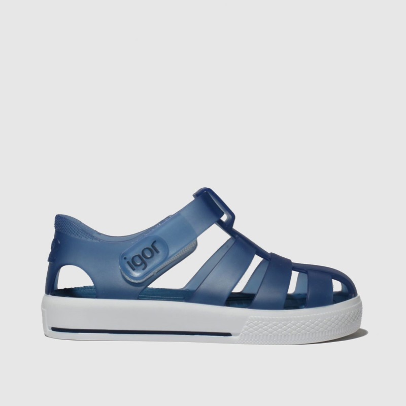 Dr.martens Botas Azul Marino Igor Star Boys Sandalias Para Niños Pequeños