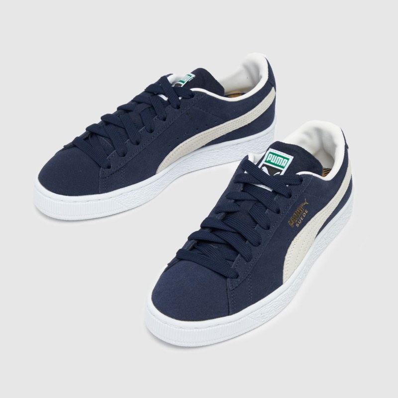 Azul Marino-blanco Dr.martens Botas Puma Suede Classic Xxi Boys Youth Trainers