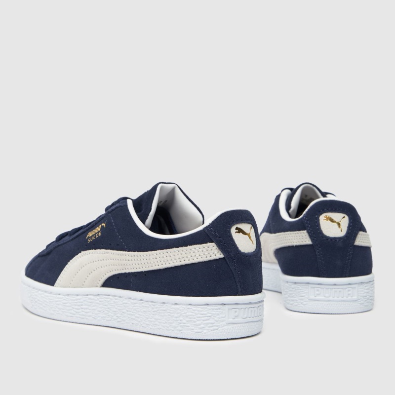 Azul Marino-blanco Dr.martens Botas Puma Suede Classic Xxi Boys Youth Trainers