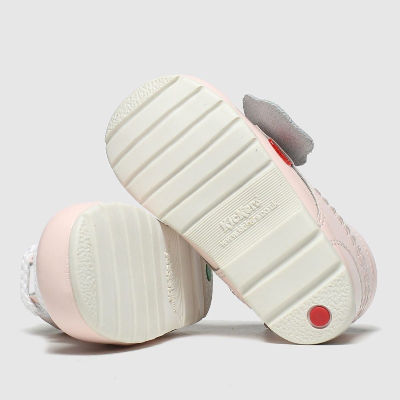 Botas De Bebé Kickers Hi B Zip Niñas Rosa Pálido Dr.martens Botas