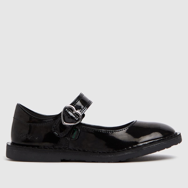 Dr.martens Botas Negras Kickers Adlar Heart Niñas Zapatos Para Niños Pequeños