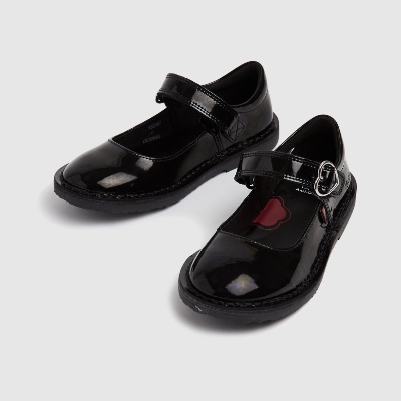 Dr.martens Botas Negras Kickers Adlar Heart Niñas Zapatos Para Niños Pequeños