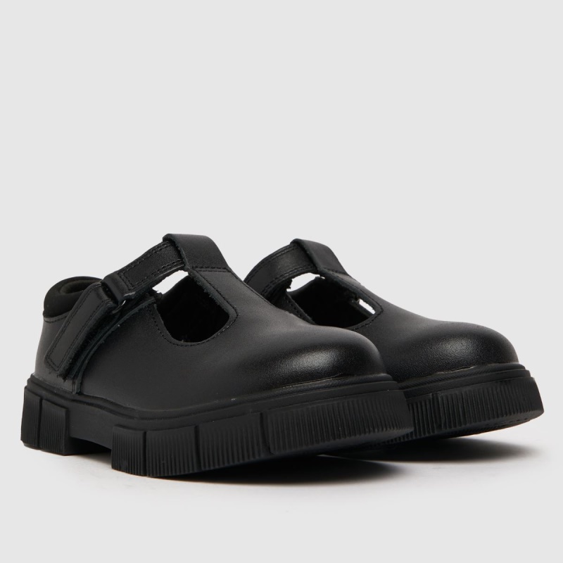 Schuh Loopy Cuero T Bar Niñas Zapatos De Niño Dr.martens Botas Negro