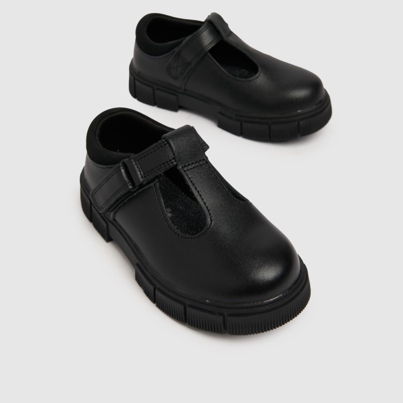 Schuh Loopy Cuero T Bar Niñas Zapatos De Niño Dr.martens Botas Negro