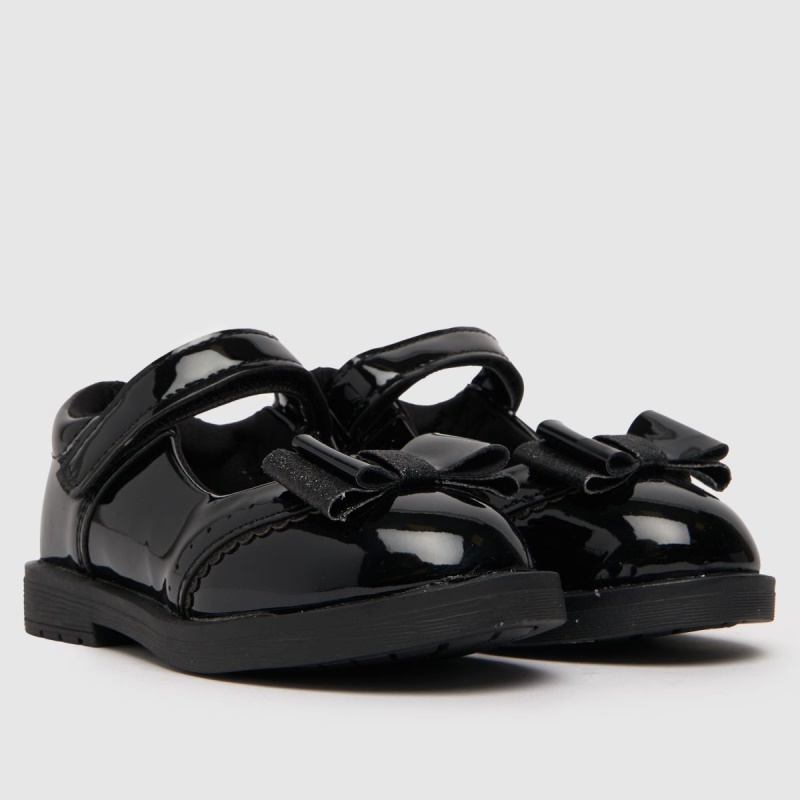 Dr.martens Botas Schuh Risa Charol Niñas Zapatos Para Niños Pequeños Negro