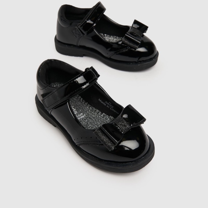 Dr.martens Botas Schuh Risa Charol Niñas Zapatos Para Niños Pequeños Negro