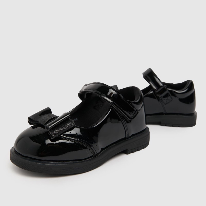 Dr.martens Botas Schuh Risa Charol Niñas Zapatos Para Niños Pequeños Negro