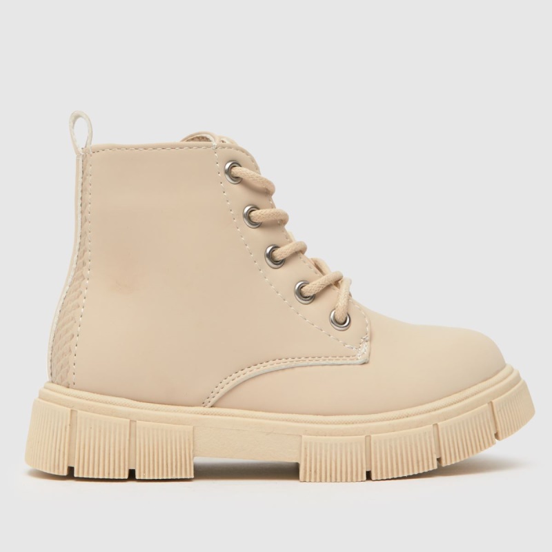 Dr.martens Botas Natural Schuh Chant Botas Con Cordones Para Niñas Pequeñas