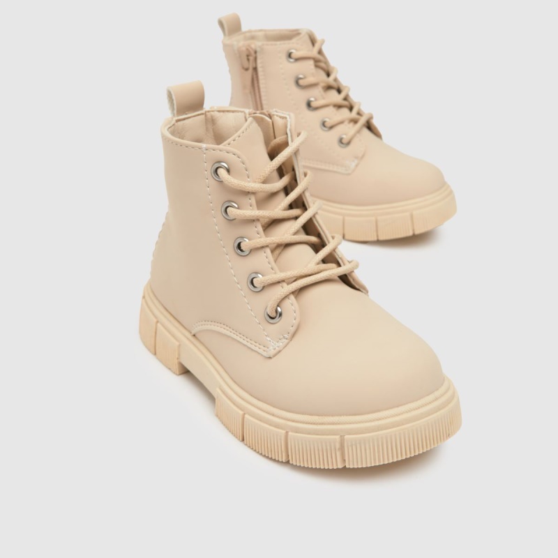 Dr.martens Botas Natural Schuh Chant Botas Con Cordones Para Niñas Pequeñas