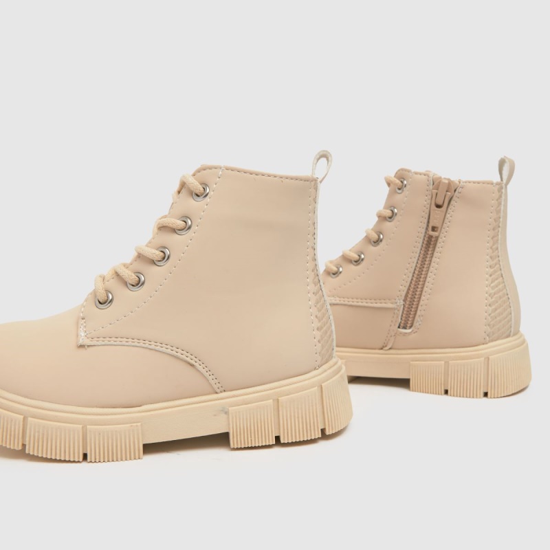 Dr.martens Botas Natural Schuh Chant Botas Con Cordones Para Niñas Pequeñas