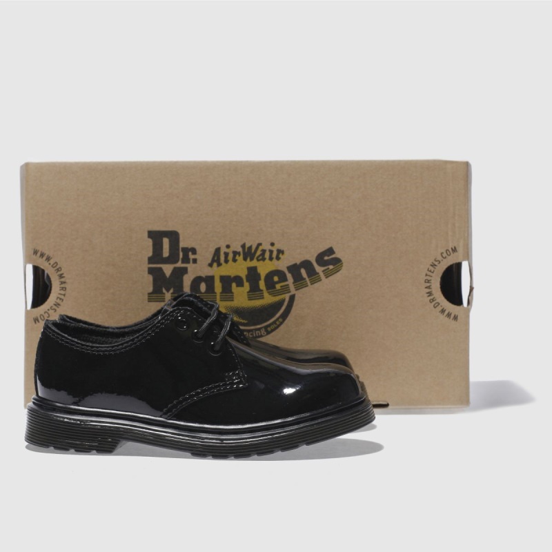 Negro Dr.martens Botas Dr Martens 1461 Zapatos Júnior Niñas