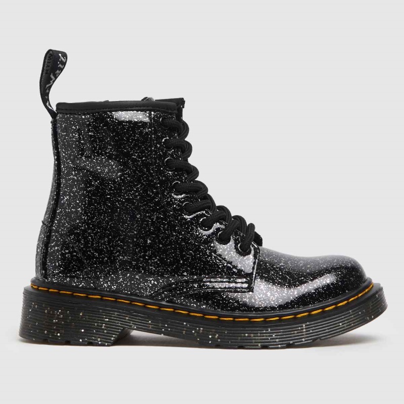 Negro-plata Dr.martens Botas Dr Martens 1460 Cosmic Glitter Niñas Botas Junior