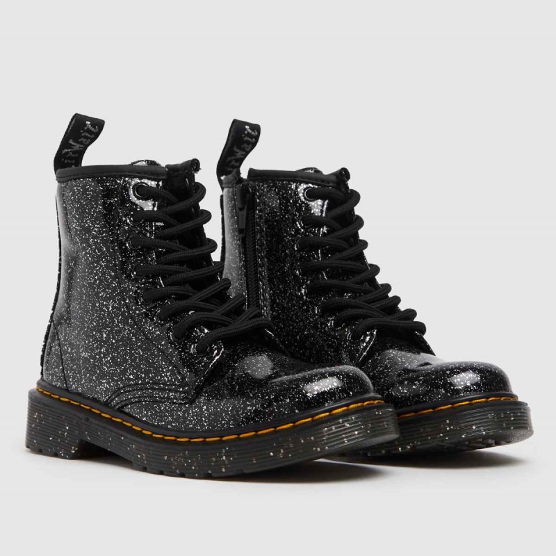 Negro-plata Dr.martens Botas Dr Martens 1460 Cosmic Glitter Niñas Botas Junior