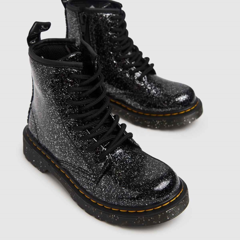 Negro-plata Dr.martens Botas Dr Martens 1460 Cosmic Glitter Niñas Botas Junior