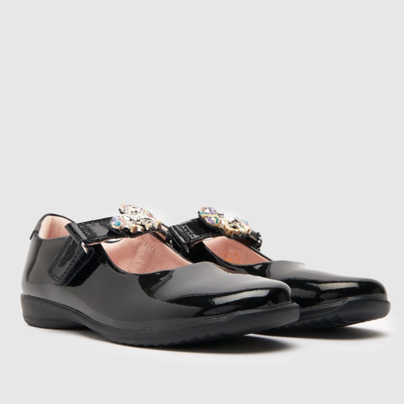 Lelli Kelly Bella 2 Zapatos Júnior De Charol Negro Dr.martens Botas