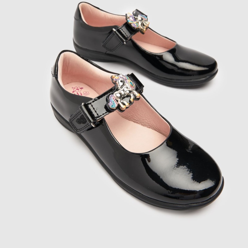 Lelli Kelly Bella 2 Zapatos Júnior De Charol Negro Dr.martens Botas