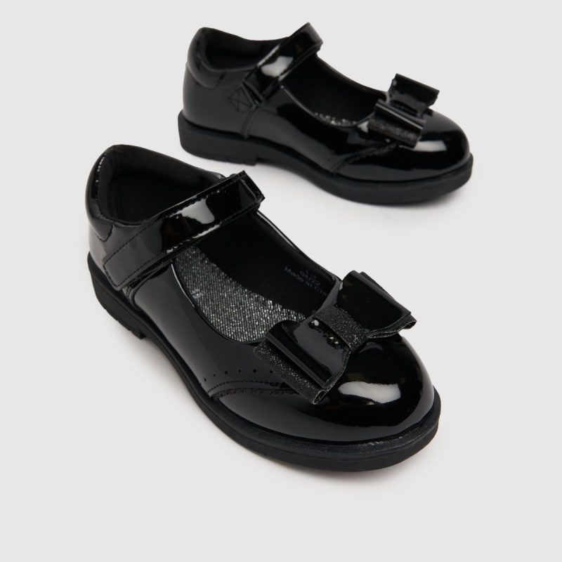 Dr.martens Botas Negro Schuh Risa Charol Lazo Niñas Júnior Zapatos