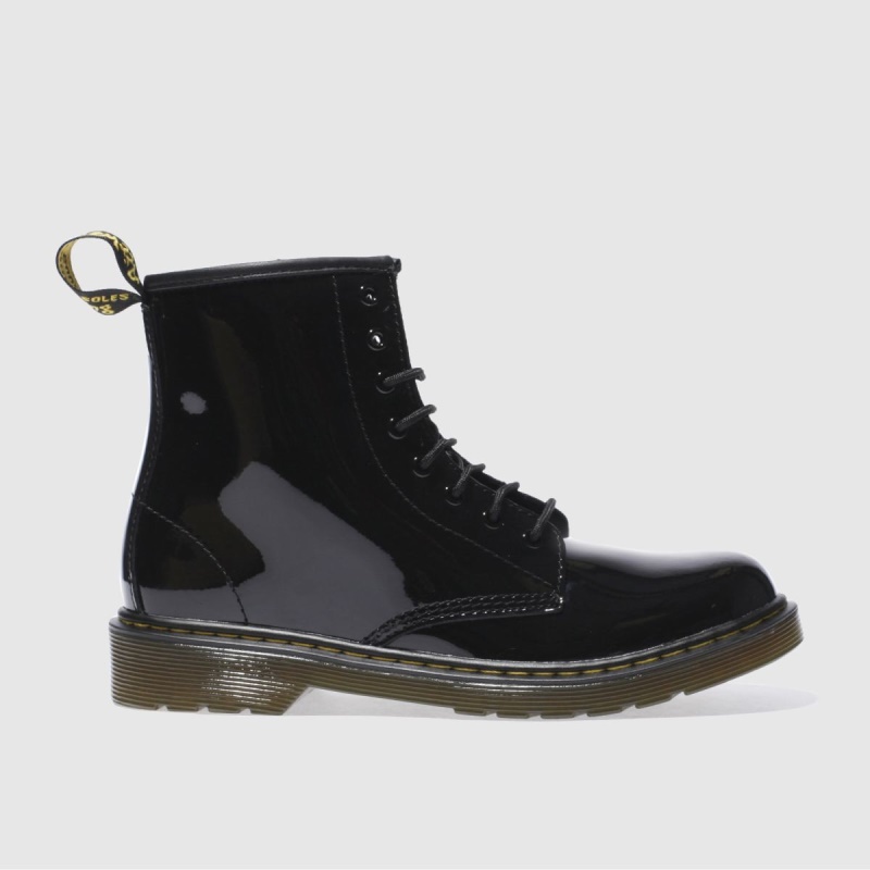 Negro Dr Martens 1460 Niñas Botas Juveniles Dr.martens Botas