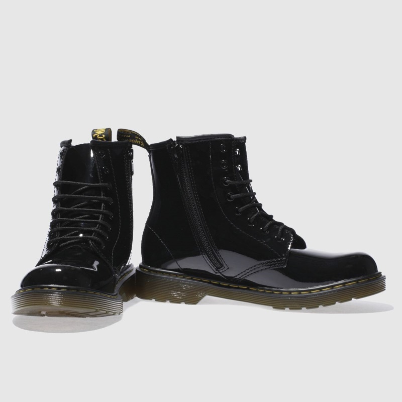 Negro Dr Martens 1460 Niñas Botas Juveniles Dr.martens Botas