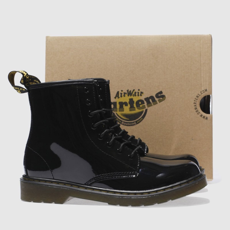 Negro Dr Martens 1460 Niñas Botas Juveniles Dr.martens Botas