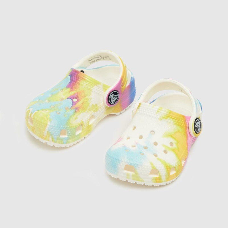 Dr.martens Botas Crocs Classic Clog Niñas Sandalias Para Niños Pequeños Blanco-amarillo