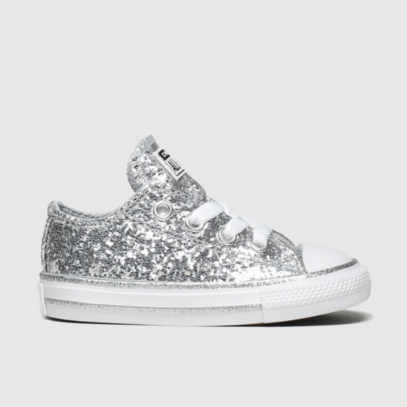 Dr.martens Botas Plata Converse All Star Lo Glitter Niñas Zapatillas De Deporte Para Niños Pequeños