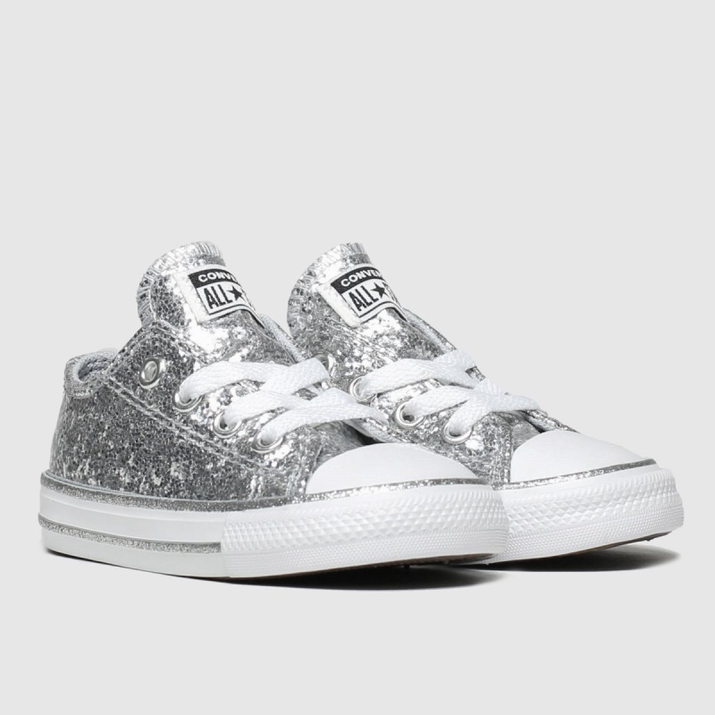 Dr.martens Botas Plata Converse All Star Lo Glitter Niñas Zapatillas De Deporte Para Niños Pequeños