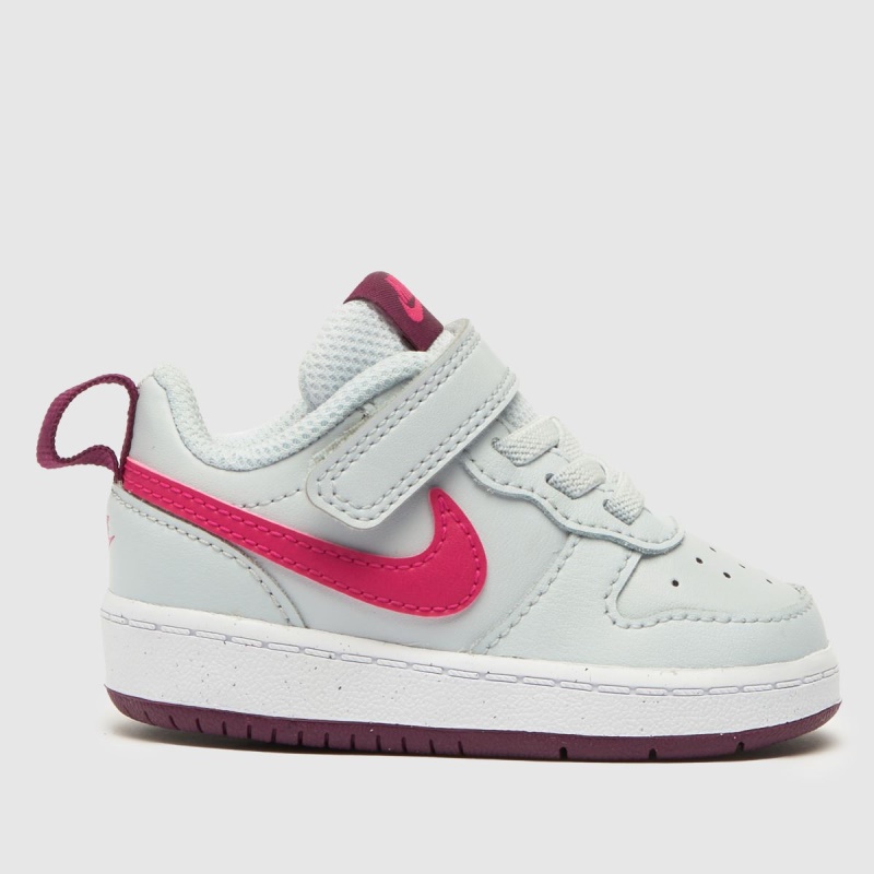 Gris Claro Nike Court Borough Low 2 Niñas Niño Entrenadores Dr.martens Botas