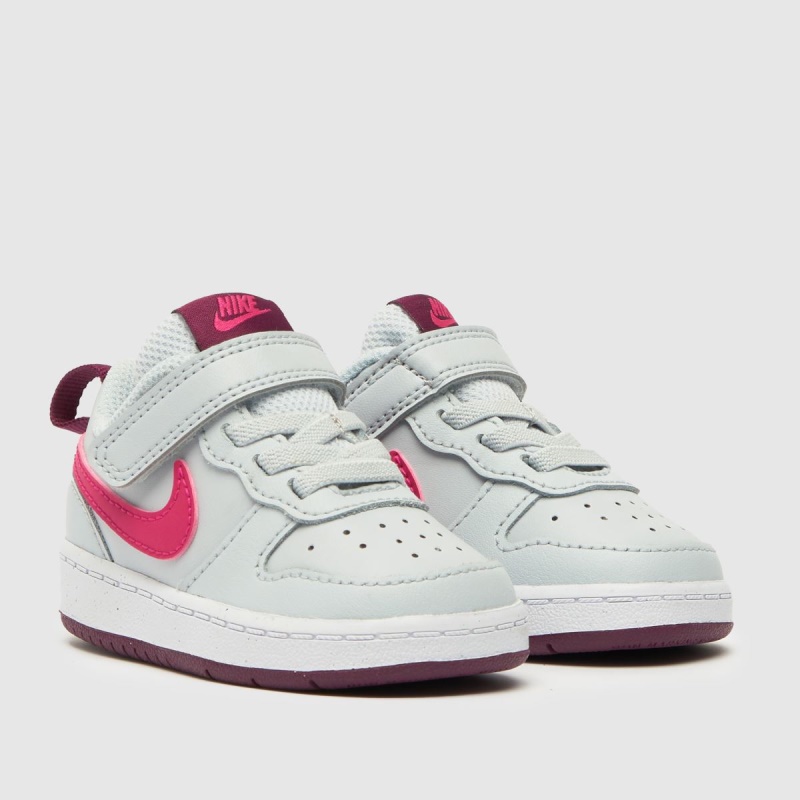 Gris Claro Nike Court Borough Low 2 Niñas Niño Entrenadores Dr.martens Botas