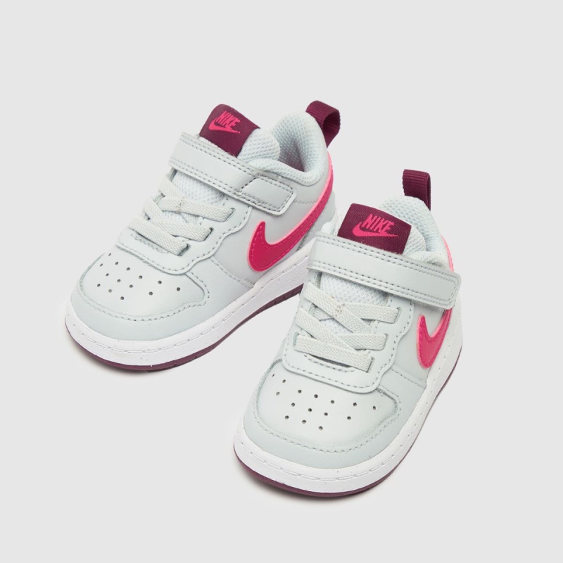 Gris Claro Nike Court Borough Low 2 Niñas Niño Entrenadores Dr.martens Botas