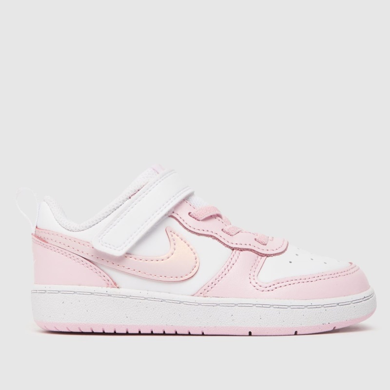Nike Court Borough Low 2 Zapatillas De Deporte Para Niñas Blanco-rosa Dr.martens Botas