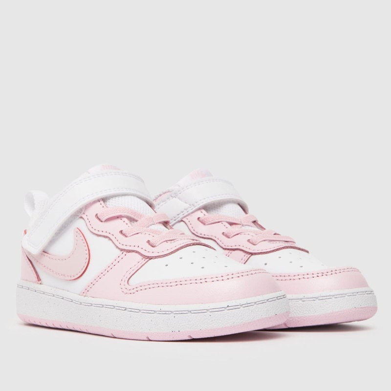 Nike Court Borough Low 2 Zapatillas De Deporte Para Niñas Blanco-rosa Dr.martens Botas
