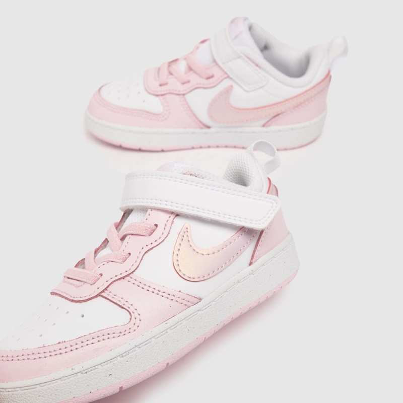 Nike Court Borough Low 2 Zapatillas De Deporte Para Niñas Blanco-rosa Dr.martens Botas