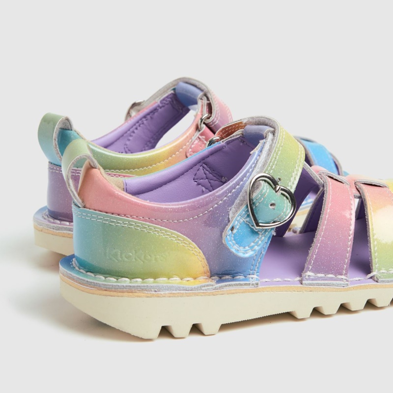 Dr.martens Botas Kickers Sandal Rainbow Niñas Sandalias Multi