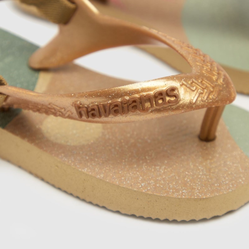 Havaianas Bebé Paleta Brillo Niñas Bebé Sandalias Dr.martens Botas Oro