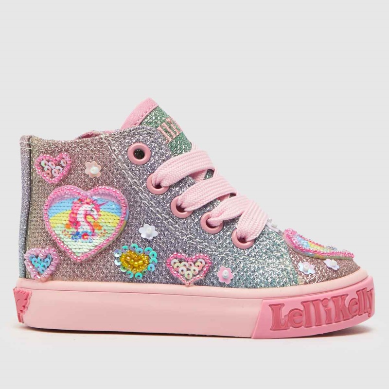 Dr.martens Botas Lelli Kelly Unicorn Baby Mid Girls Júnior Trainers Rosa