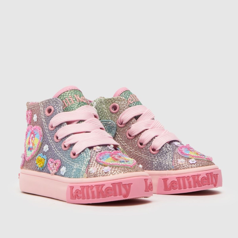 Dr.martens Botas Lelli Kelly Unicorn Baby Mid Girls Júnior Trainers Rosa