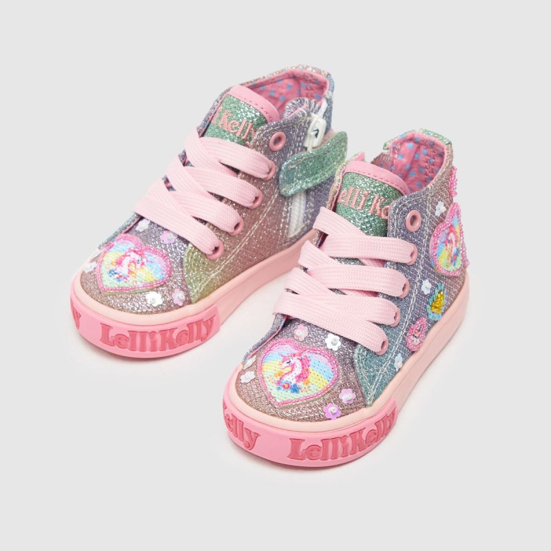 Dr.martens Botas Lelli Kelly Unicorn Baby Mid Girls Júnior Trainers Rosa