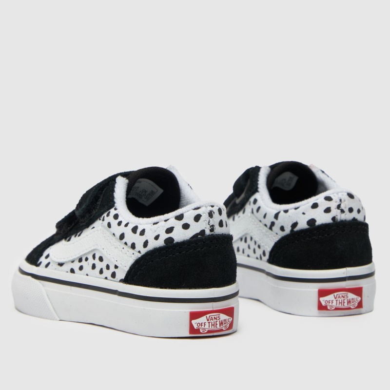 Zapatillas Vans Old Skool V Dalmatian Para Niñas En Blanco Y Negro De Dr.martens