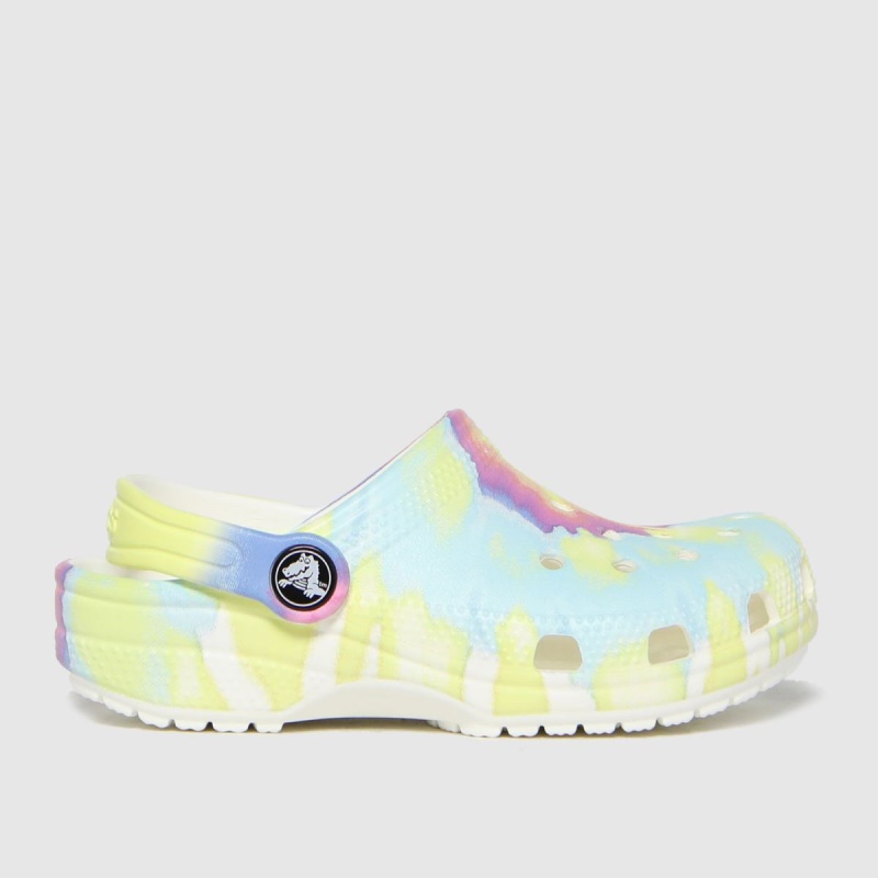 Blanco-amarillo Dr.martens Botas Crocs Classic Clog Girls Junior Sandals