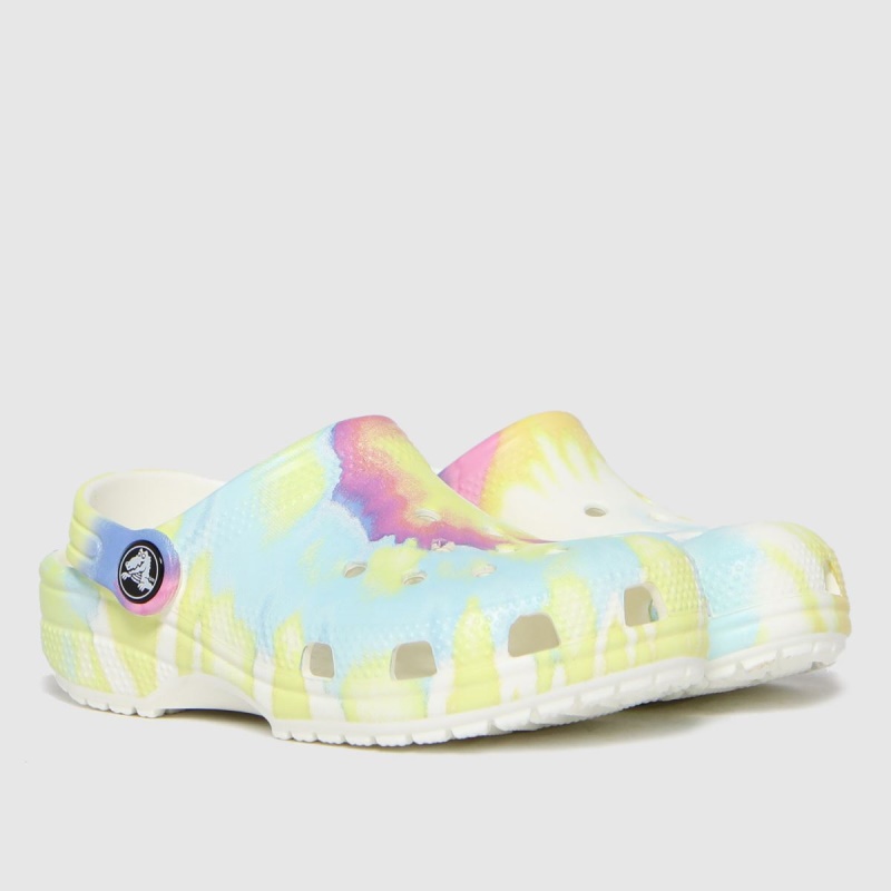 Blanco-amarillo Dr.martens Botas Crocs Classic Clog Girls Junior Sandals