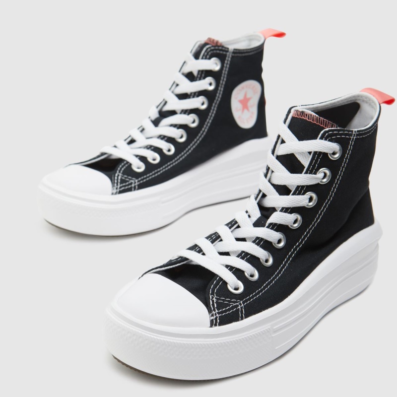 Dr.martens Botas Negro-rosa Converse Move Color Pop Niñas Entrenadores Juveniles