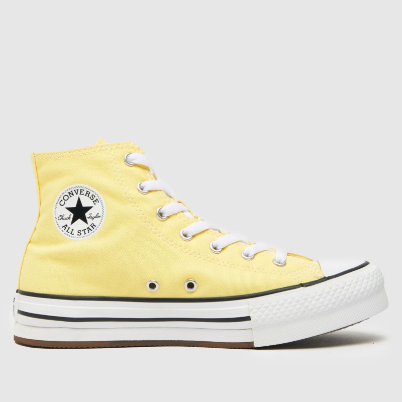 Amarillo Converse All Star Eva Lift Hola Niñas Entrenadores Juveniles Dr.martens Botas