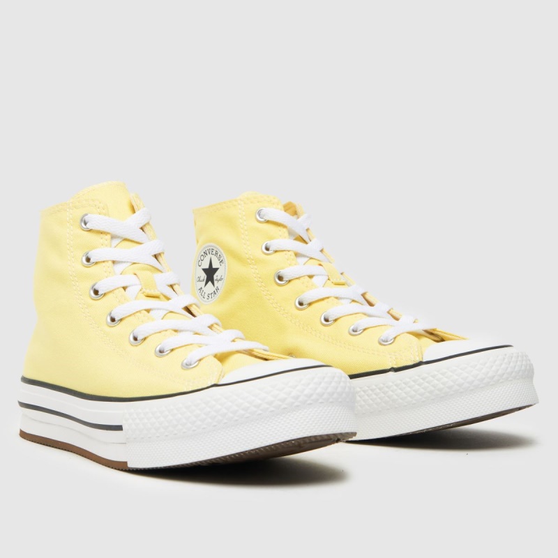 Amarillo Converse All Star Eva Lift Hola Niñas Entrenadores Juveniles Dr.martens Botas