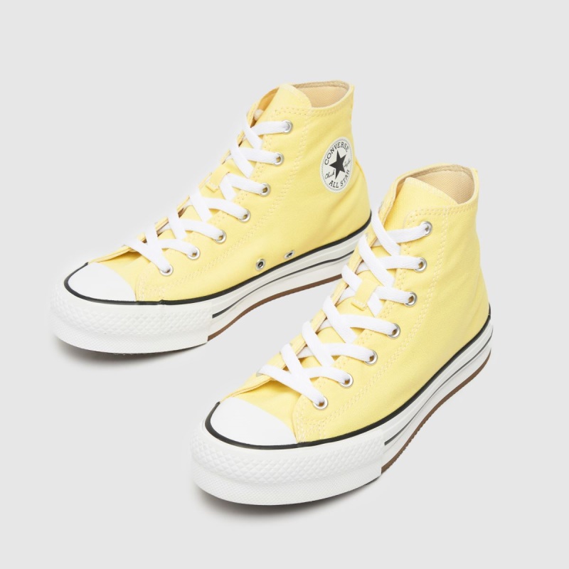 Amarillo Converse All Star Eva Lift Hola Niñas Entrenadores Juveniles Dr.martens Botas