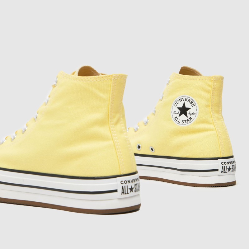 Amarillo Converse All Star Eva Lift Hola Niñas Entrenadores Juveniles Dr.martens Botas