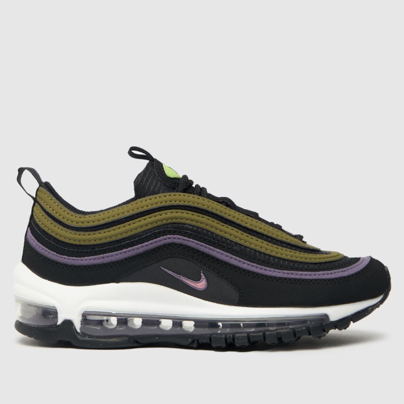 Dr.martens Botas Nike Air Max 97 Niñas Jóvenes Entrenadores Negro-rosa