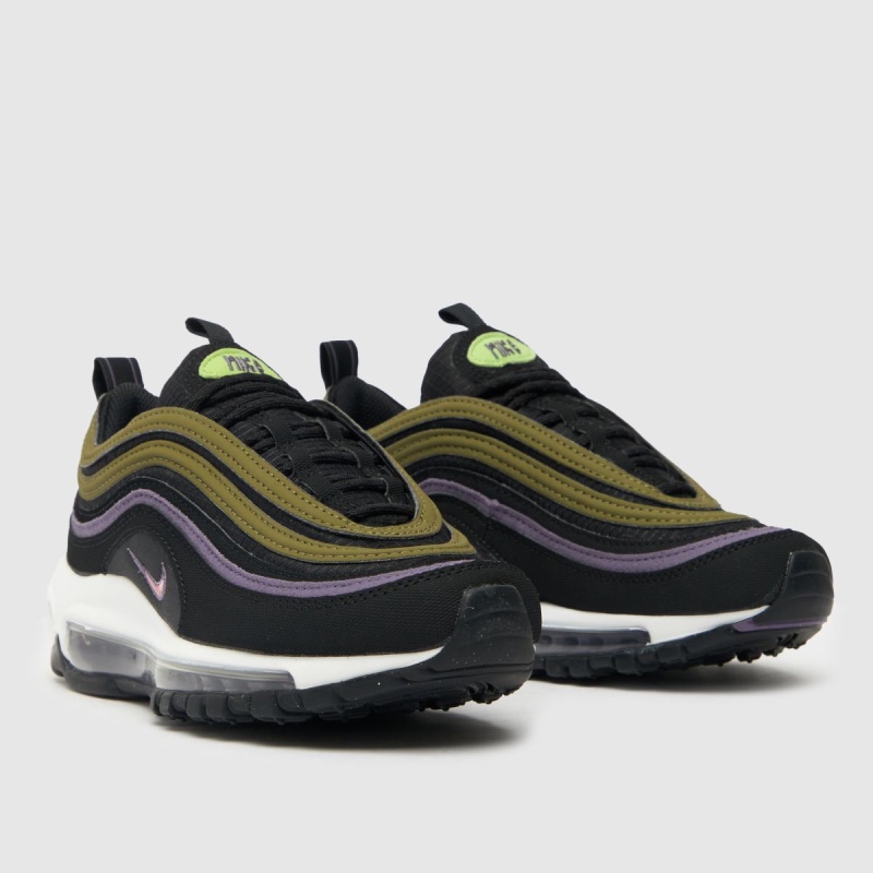 Dr.martens Botas Nike Air Max 97 Niñas Jóvenes Entrenadores Negro-rosa