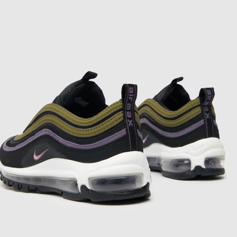Dr.martens Botas Nike Air Max 97 Niñas Jóvenes Entrenadores Negro-rosa