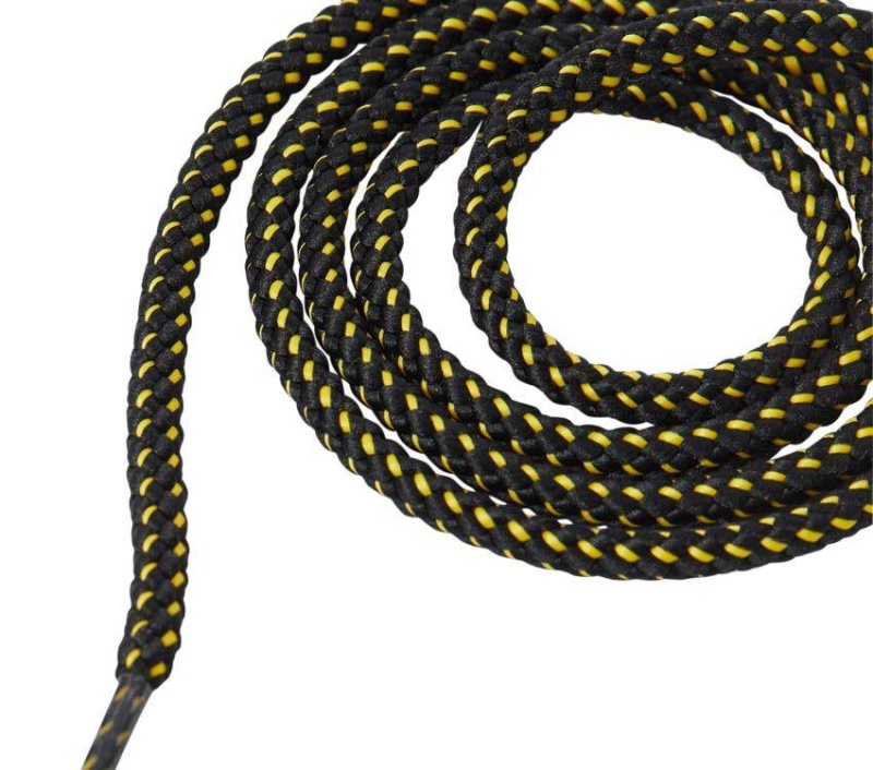 Botas Dr.martens Redondas De Encaje Industrial Negro/amarillo De 100 Cm En Caja